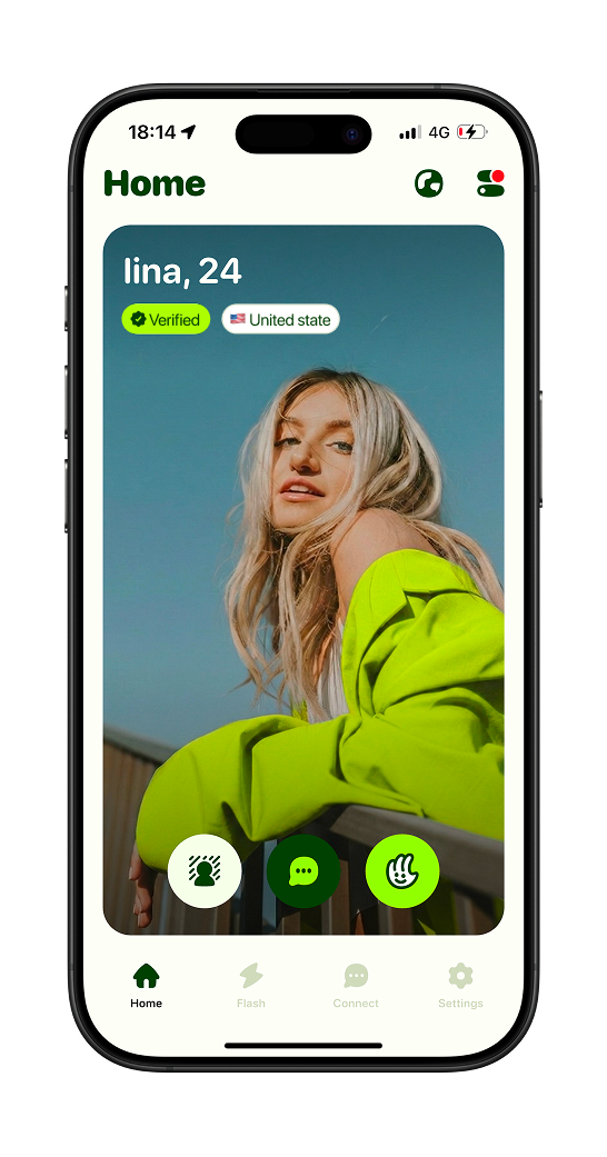 Lovio profile discovery screen